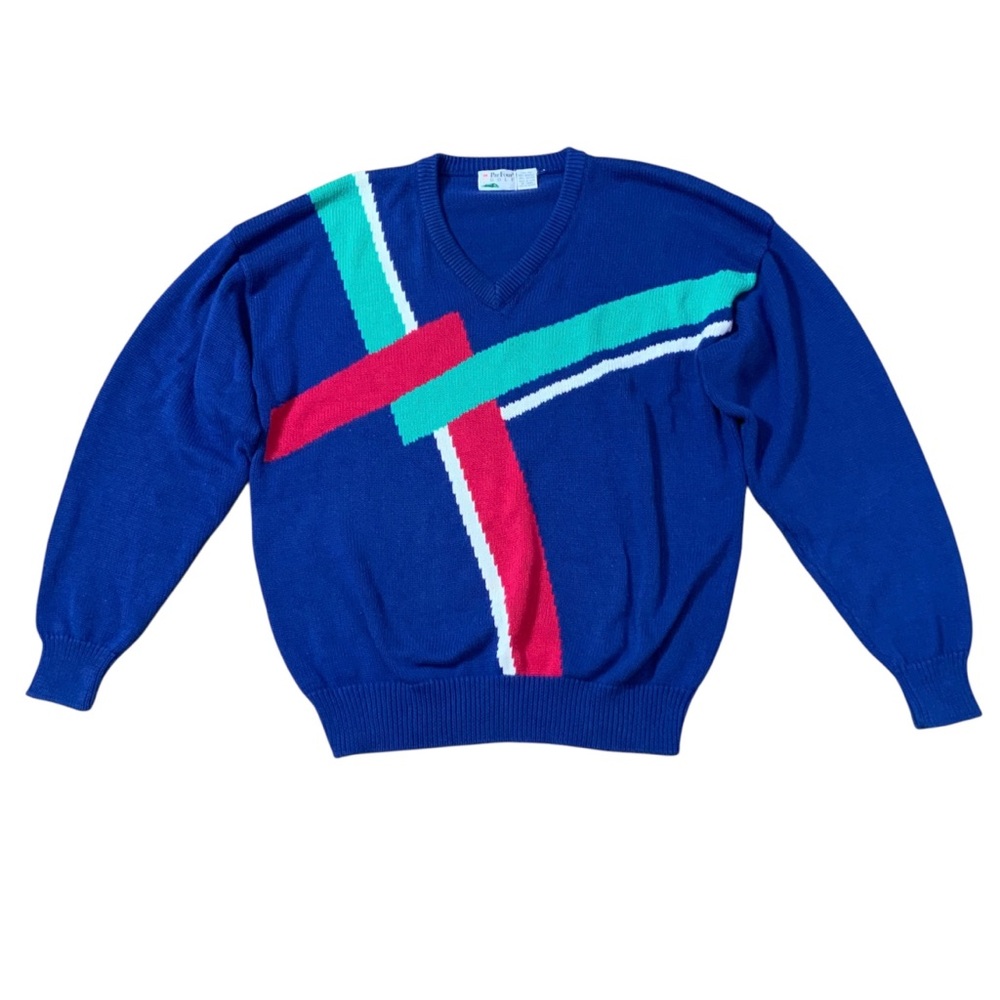 Vintage 90s Par Four Golf Sweater! V-neck Size XL